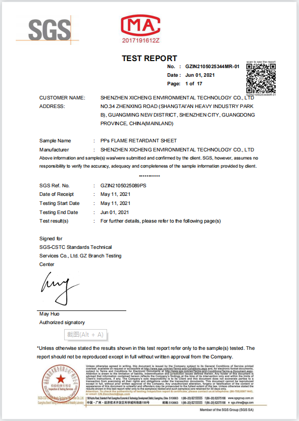 PPs Flame Retardant